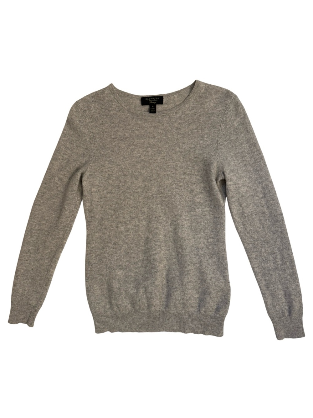 Women’s Charter Club luxury Heather gray cashmere crew neck sweater medium